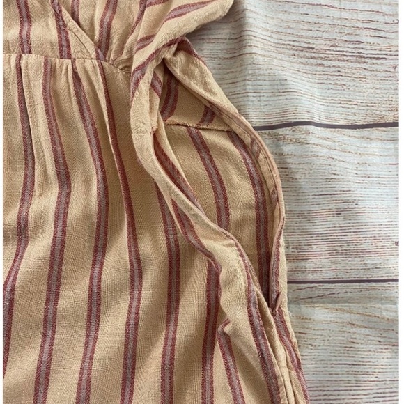 Indi & Cold San Sebastian V Neck Stripe Pheasant Maxi Dress - Medium - Picture 11 of 13